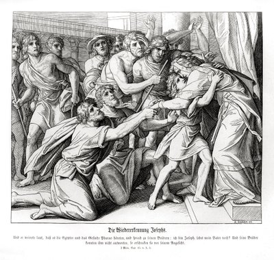 Joseph est reconnu par ses frères, Genèse - Julius Schnorr von Carolsfeld
