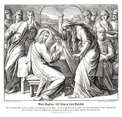 Marie-Madeleine oint Jésus, Évangile de Matthieu - Julius Schnorr von Carolsfeld