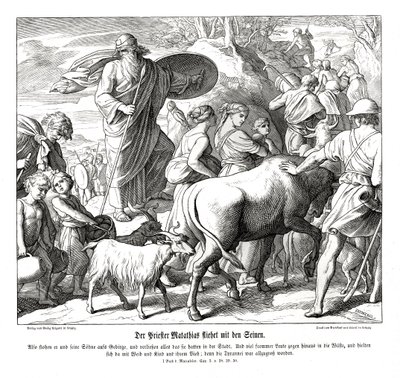 Mathathias et ses fils fuient la ville - Julius Schnorr von Carolsfeld