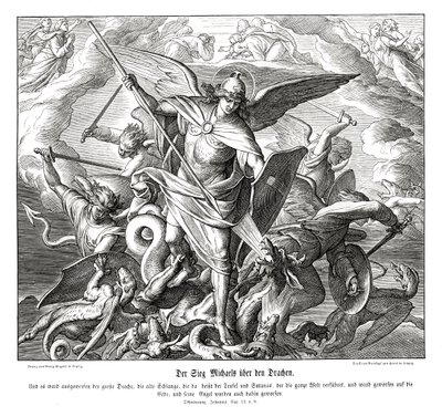 Victoire de Michel sur le dragon, Apocalypse - Julius Schnorr von Carolsfeld