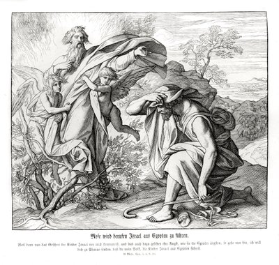 Moïse et le buisson ardent, Exode - Julius Schnorr von Carolsfeld