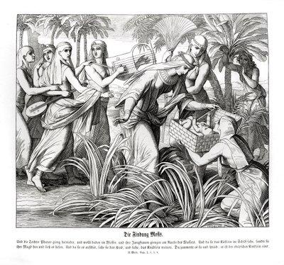 Moïse est découvert dans les roseaux, Exode - Julius Schnorr von Carolsfeld
