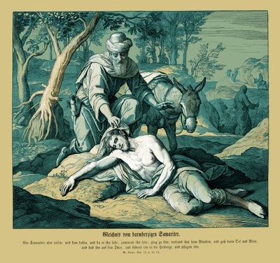 Parabole du bon Samaritain, Évangile de Luc - Julius Schnorr von Carolsfeld