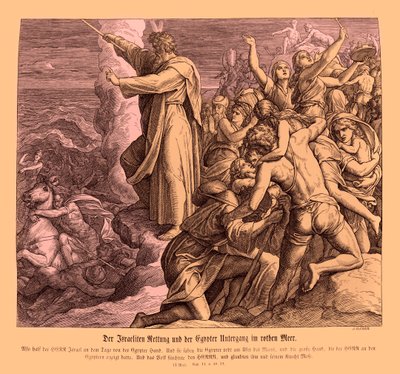 Séparation de la mer Rouge, Exode - Julius Schnorr von Carolsfeld