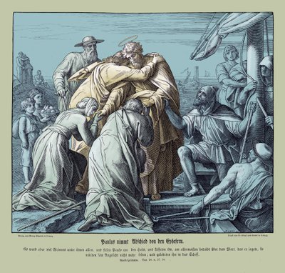 Paul quitte les Éphésiens, Actes des Apôtres - Julius Schnorr von Carolsfeld