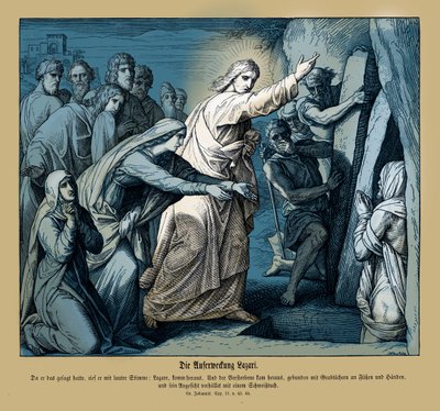 Résurrection de Lazare, Évangile de Jean - Julius Schnorr von Carolsfeld