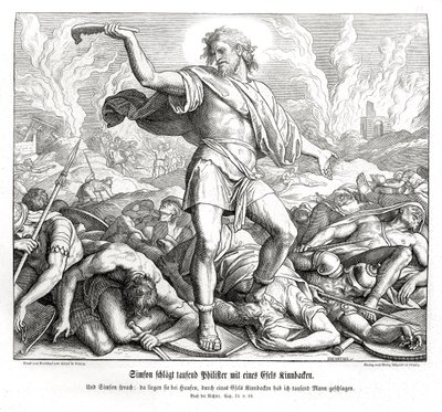 Samson tue mille Philistins, Juges - Julius Schnorr von Carolsfeld