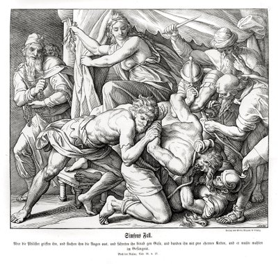 La chute de Samson, Juges - Julius Schnorr von Carolsfeld
