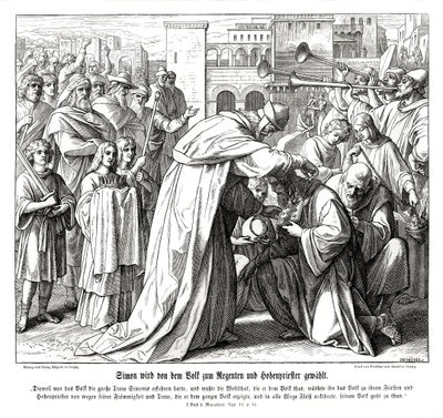 Simon est nommé grand prêtre - Julius Schnorr von Carolsfeld