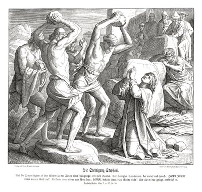Lapidation de Stephen, Actes des Apôtres - Julius Schnorr von Carolsfeld