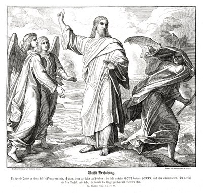 La Tentation du Christ, Évangile de Matthieu - Julius Schnorr von Carolsfeld