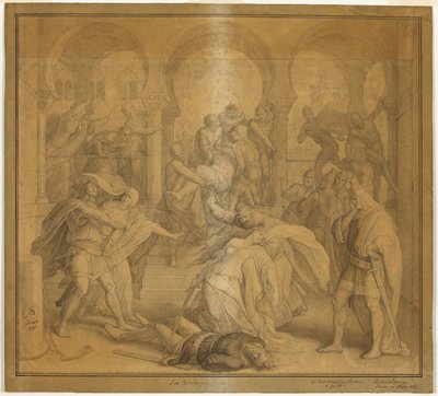 La fin des Nibelungen - La mort de Kriemhild - Julius Schnorr von Carolsfeld