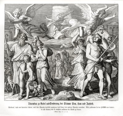 La Tour de Babel, Genèse - Julius Schnorr von Carolsfeld