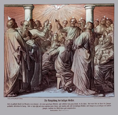 Les apôtres sont remplis du Saint-Esprit, Actes - Julius Schnorr von Carolsfeld