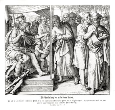 La division de la terre promise, Josué - Julius Schnorr von Carolsfeld