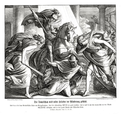 Le trésor du temple est protégé, 2 Maccabées - Julius Schnorr von Carolsfeld