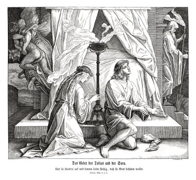 La prière de Tobie et Sarah, Livre de Tobie - Julius Schnorr von Carolsfeld