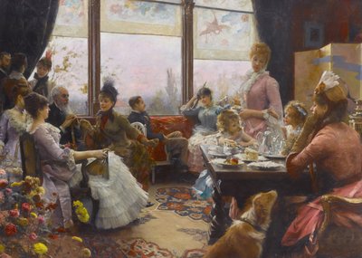 Thé de cinq heures, 1883-1884 - Julius Stewart