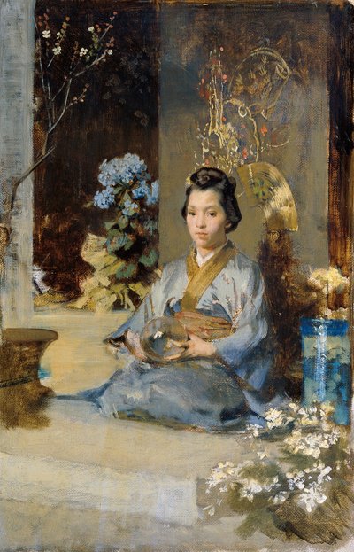 Japonaise dans une chambre - Julius Victor Berger