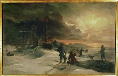 Deux officiers autrichiens, Julius von Payer et Karl Weyprecht ... (peinture sur toile) - Julius Von Payer