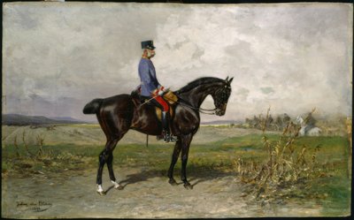 Franz Joseph, Portrait équestre / Blaas - Julius von Blaas