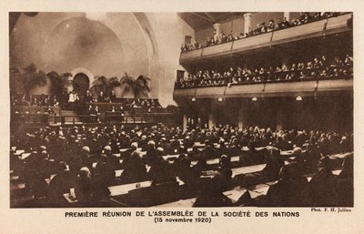 Première réunion de la Société des Nations à Genève, 15 novembre - Jullien F. H.