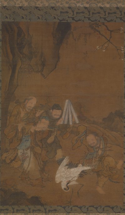 Immortels dansants et grue - Jun Liu
