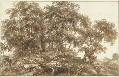 Paysage avec groupe d