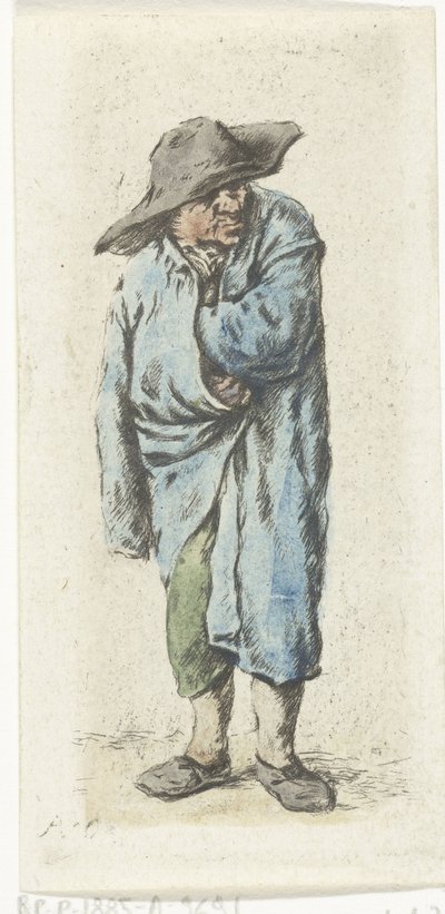 Paysanne debout avec main et bras dans son manteau - Jurriaan Cootwijck