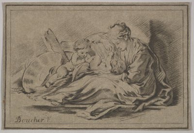 Mère avec deux enfants, 18e siècle - Jurriaan Cootwijk