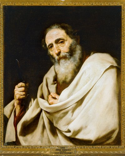 Saint Barthélemy ... (peinture sur toile) - Jusepe de (1591-1652) Ribera