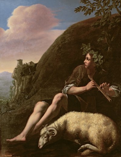 Pastorale, Berger et Moutons (post restauration) - Jusepe de (follower of) Ribera
