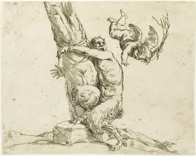 Cupidon punissant un satyre - Jusepe de Ribera
