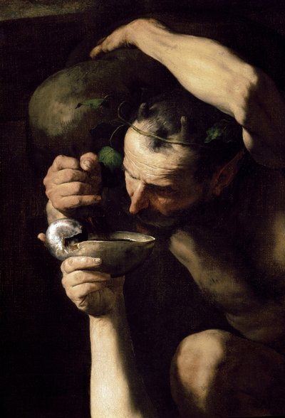 Silenus ivre - Le silène ivre (détail) - Jusepe de Ribera