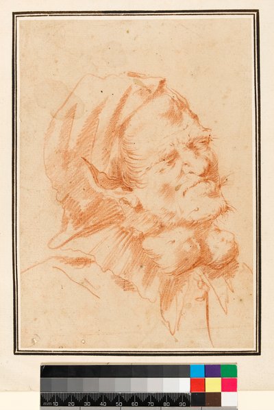 Tête grotesque, homme avec goitre - Jusepe de Ribera