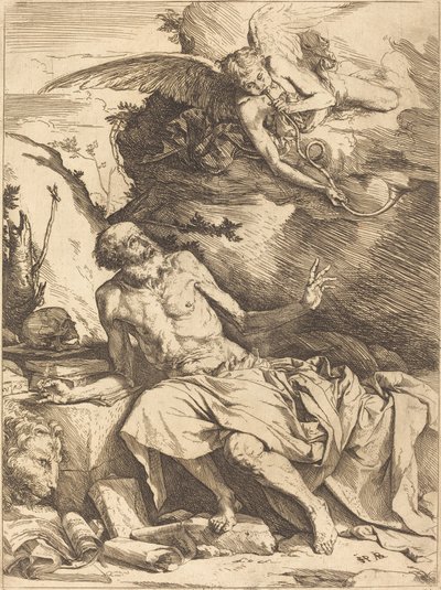 Saint Jérôme entendant la trompette du Jugement dernier - Jusepe de Ribera