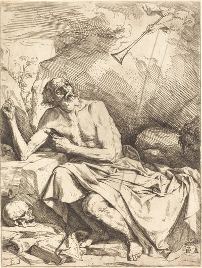 Saint Jérôme Entendant la Trompette du Jugement Dernier - Jusepe de Ribera