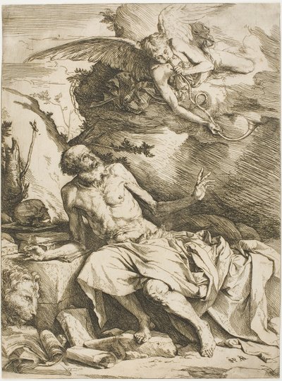 Saint Jérôme écoutant la trompette du Jugement dernier - Jusepe de Ribera