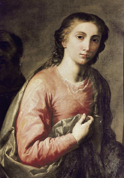 La Vierge. (détail) - Jusepe de Ribera
