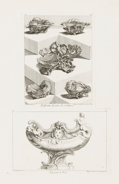 Différents desseins de salières, pl. 63 dans Oeuvre de Juste-Aurèle - Juste Aurèle Meissonnier