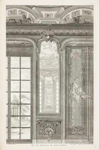 Vue des trumeaux du même cabinet, 3e planche - Juste Aurèle Meissonnier