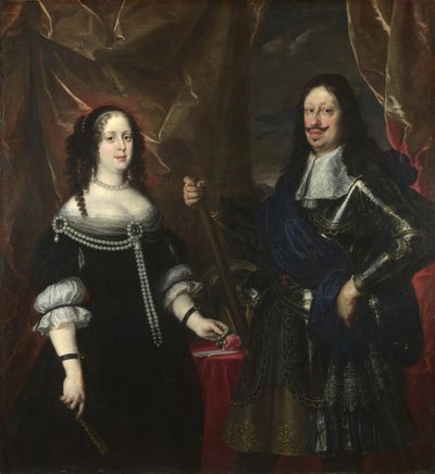 Double portrait du Grand-Duc Ferdinand II de Toscane et de sa femme Vittoria della Rovere, années 1660 - Justus Sustermans