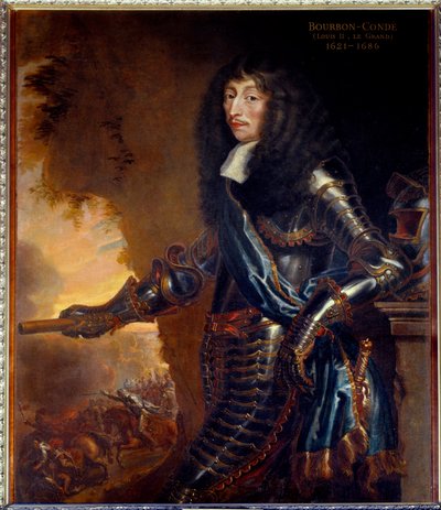 Portrait en pied du Grand Condé, Louis II Prince de Bourbon - Justus van Egmont