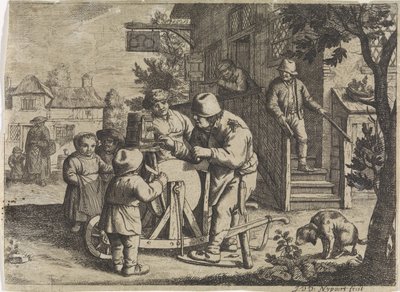 Aiguiseur de ciseaux - Justus van den Nijpoort