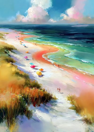 Une journée haute en couleurs à la plage - Justyna Jaszke