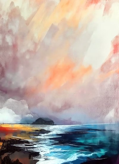 Un coucher de soleil spectaculaire sur la côte - Justyna Jaszke