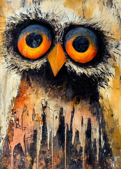 Le regard intense de la chouette - Justyna Jaszke