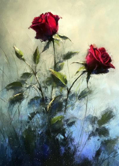 Des roses rouges romantiques - Justyna Jaszke