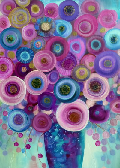 Bouquet floral éclatant - Justyna Jaszke