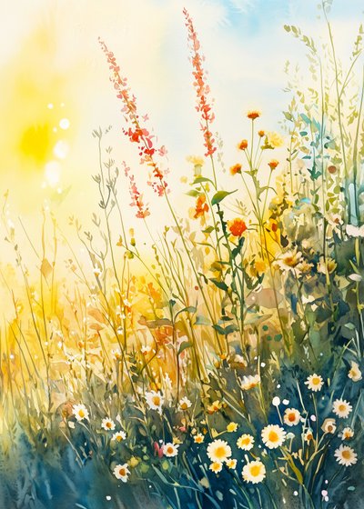 Fleurs de prairie aux couleurs éclatantes - Justyna Jaszke